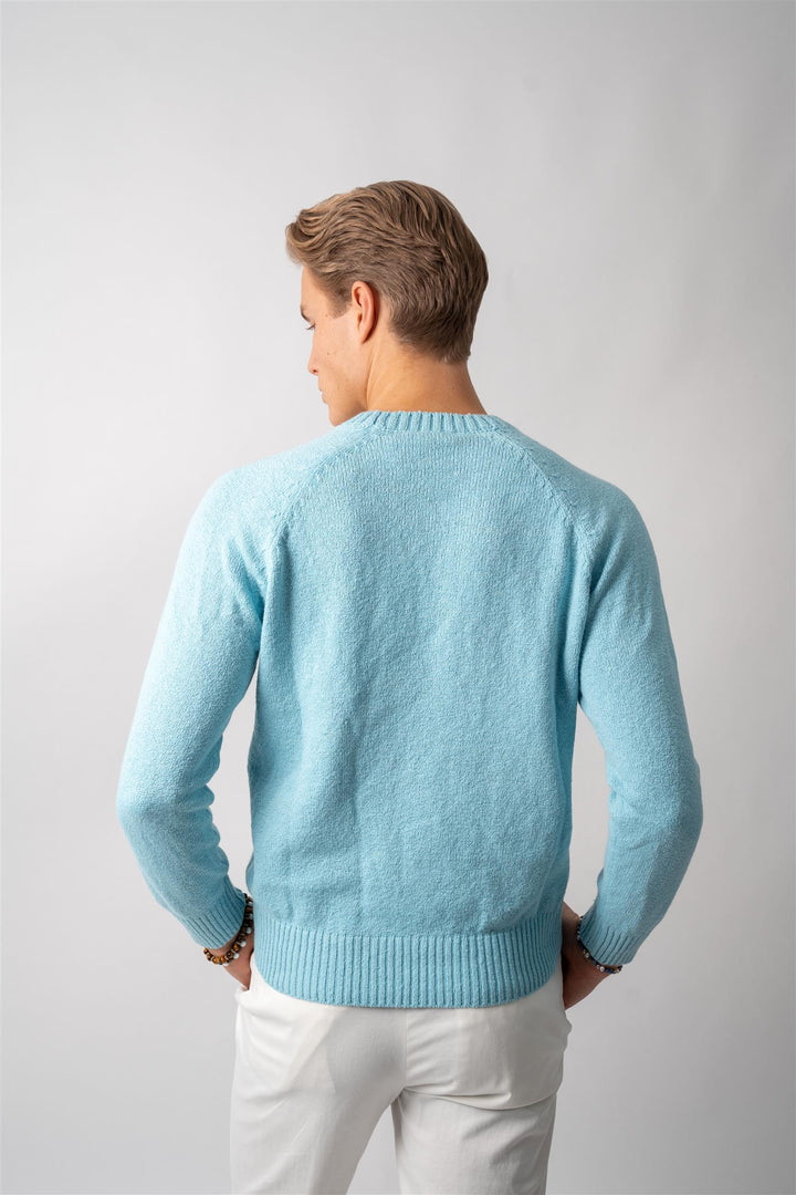 Bouclé Crewneck - Turquoise