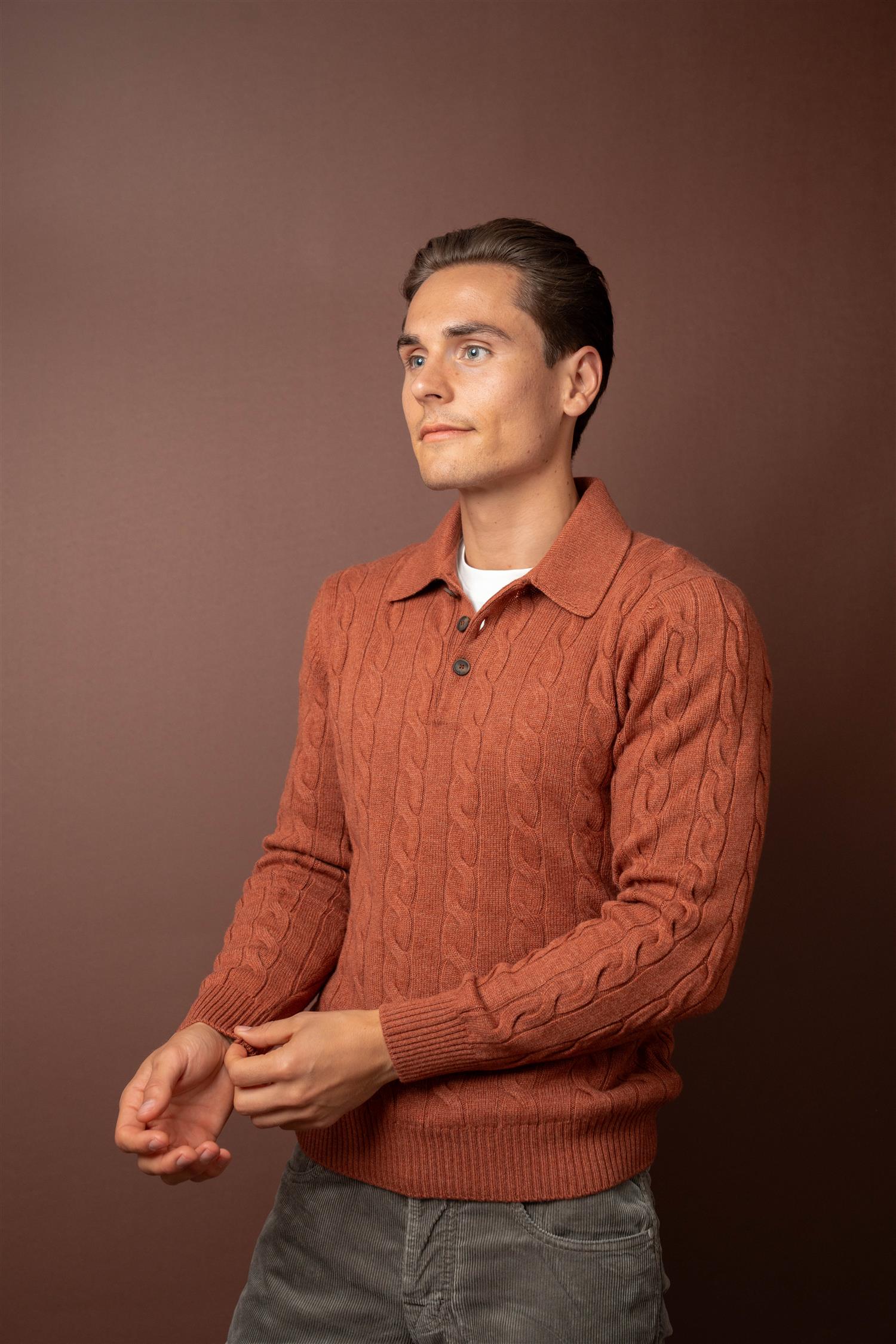 Cable Tennis Polo - Orange