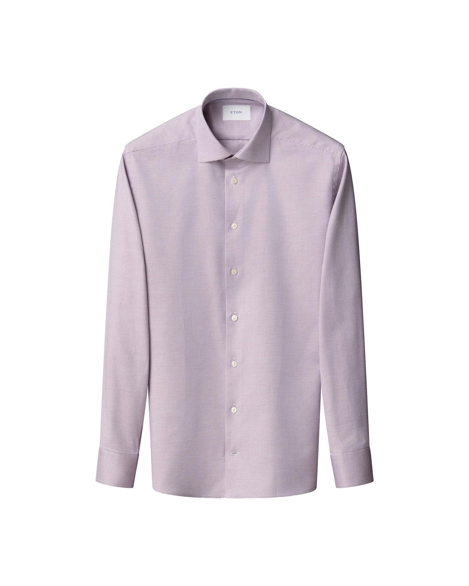 Semi Solid Twill Shirt - Burgunder