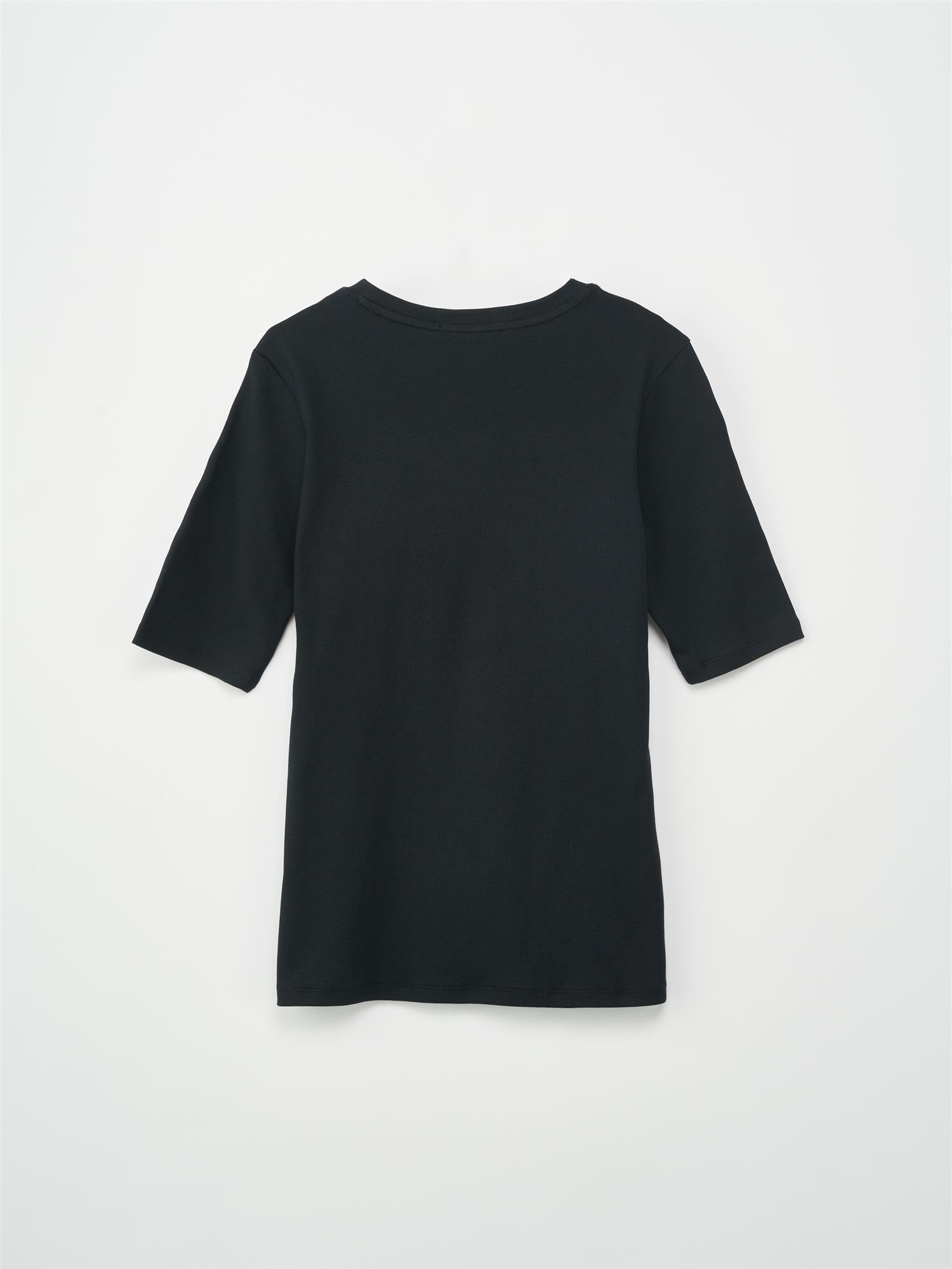 MARIANNE RIB TEE BLACK