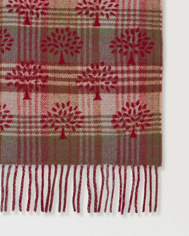 Mulberry Heritage Check & Tree Scarf 200x30