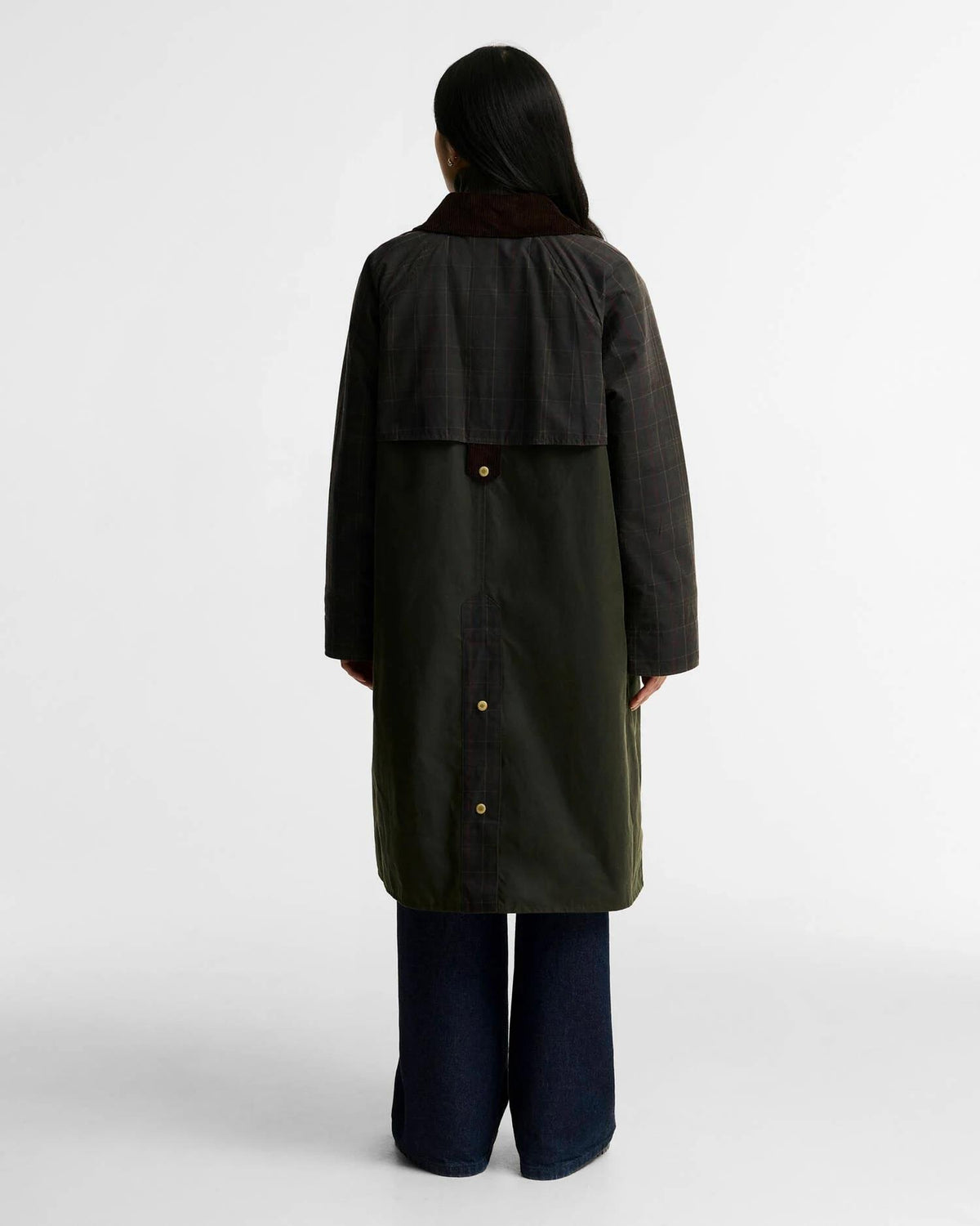 Kirklees Checked Waxed Jacket - Fern