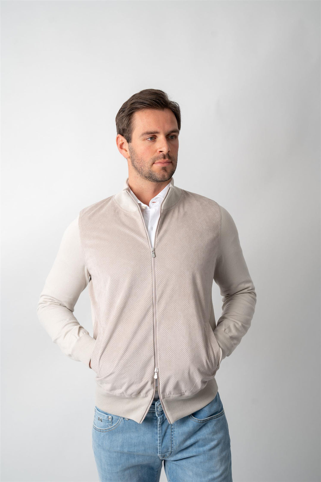 Giubbino Full Zip - Beige