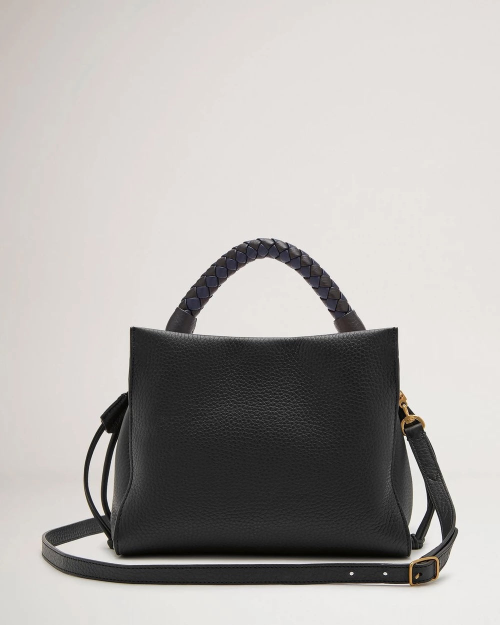 Small Iris Bag Handle Heavy Grain Black