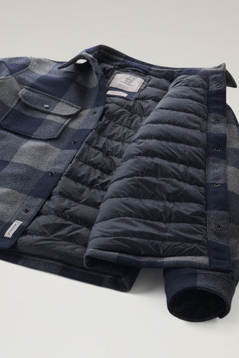 Alaskan Wool Check Overshirt Navy