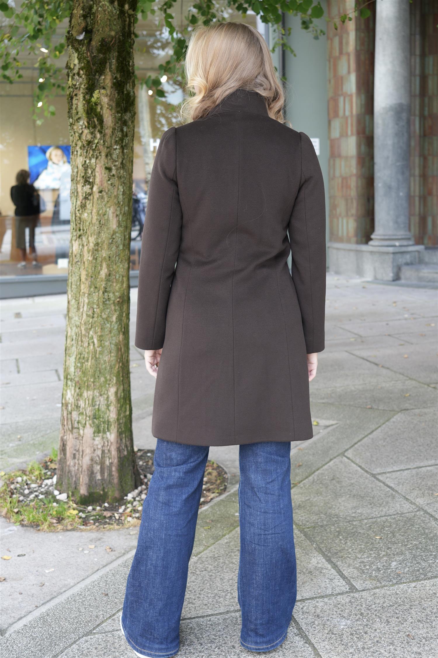 Classic Coat Detachable Vest - Brown