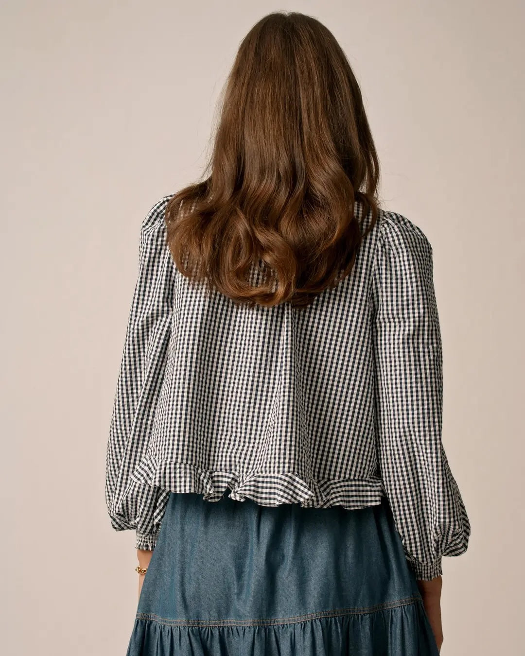 Seersucker Bow Blouse