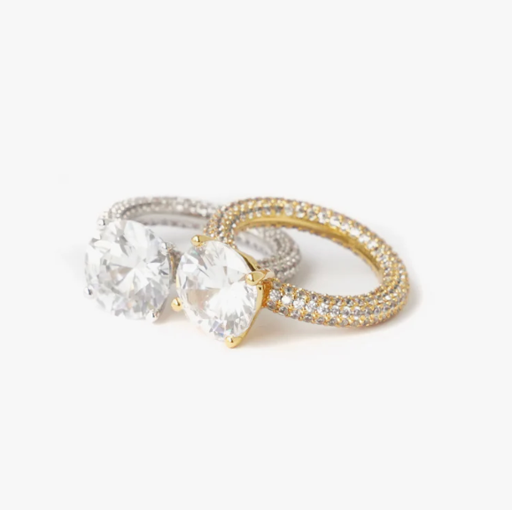 Mega Circle Ring White Gold