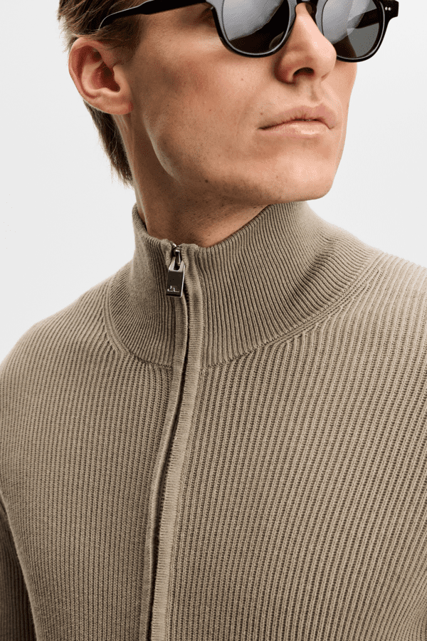 Alexis Full Zip Cardigan - Oliven