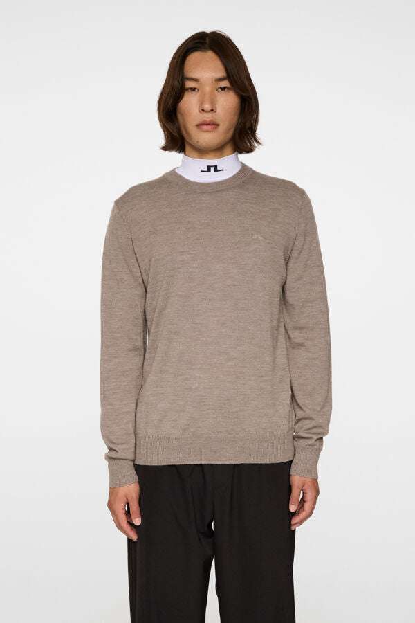 Keane Merino Crew Neck -  Brindle Melange