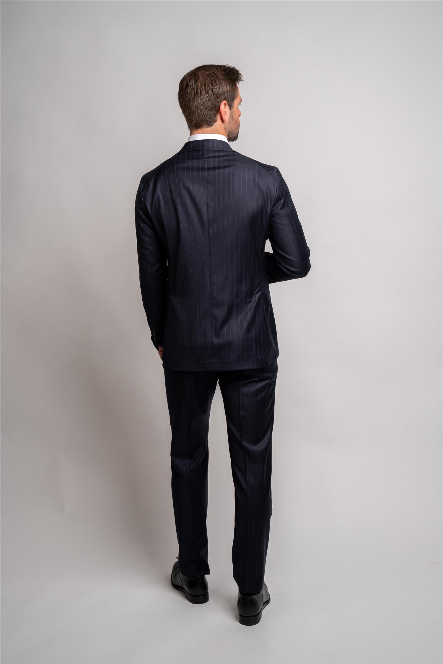 Pinstripe Suit - Navy