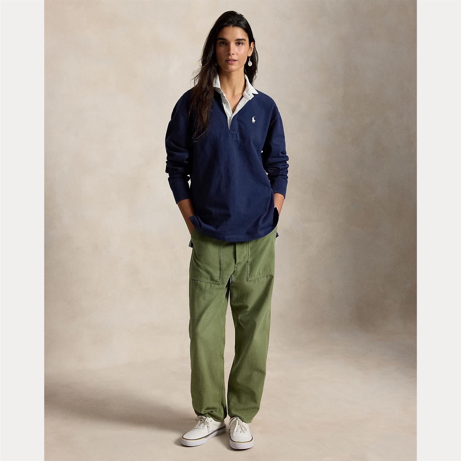 Oversize Cotton Rugby Shirt Eastside Royal