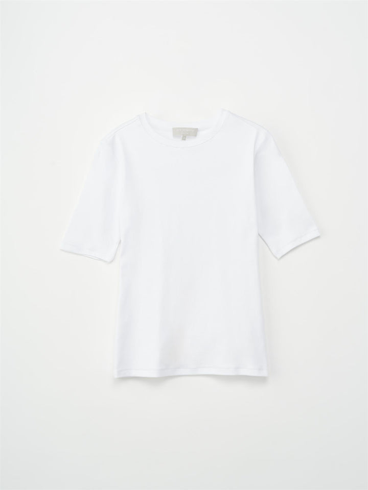 Half Sleeve Roundneck Rib Tee