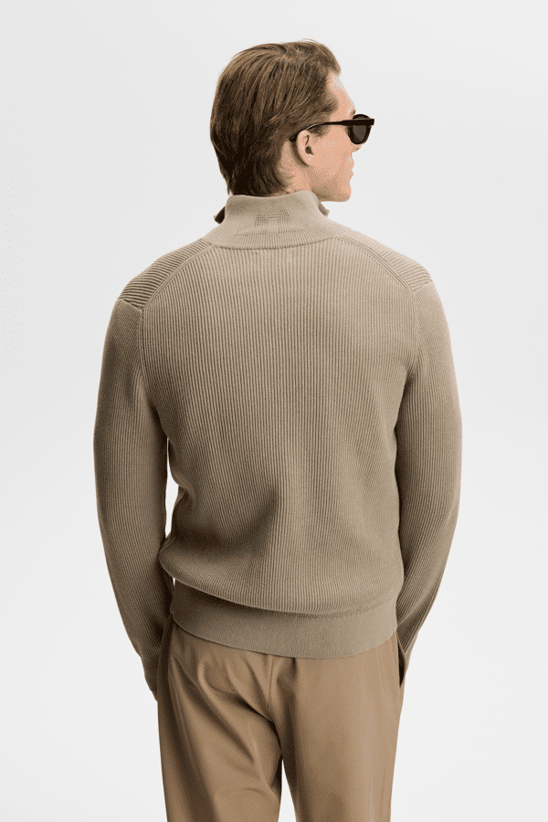 Alexis Full Zip Cardigan - Oliven