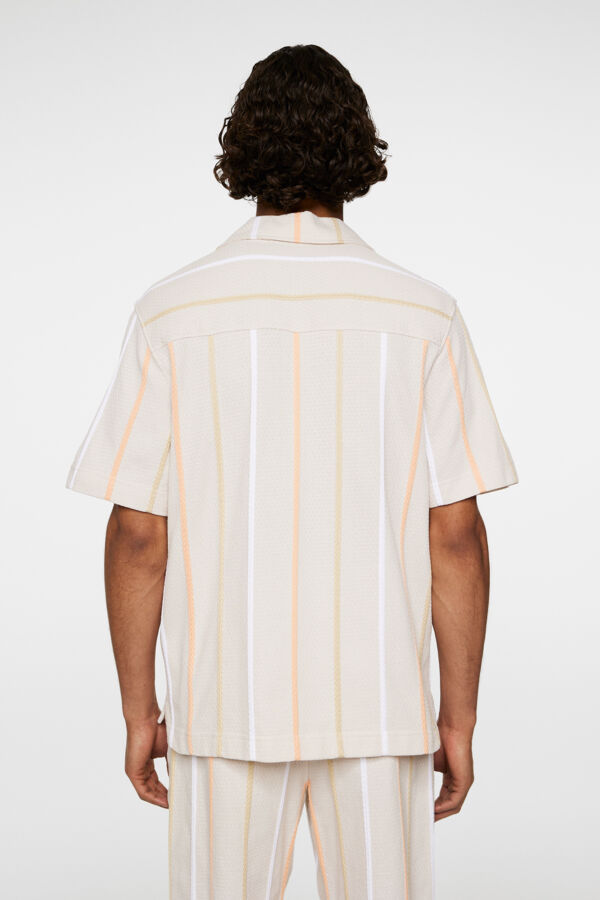 Theron Stripe Resort Shirt - Moonbeam
