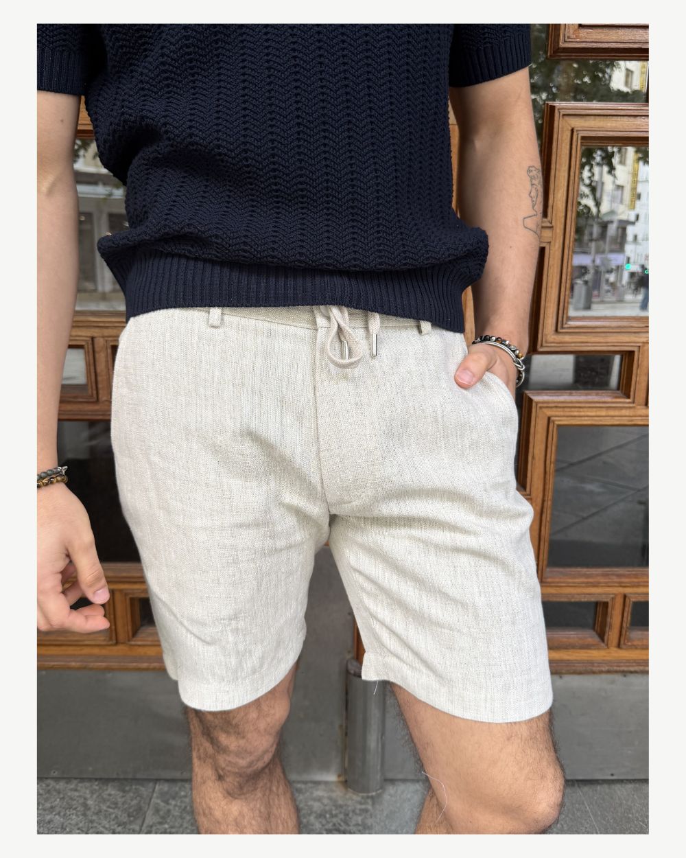 Linen Shorts - Sand