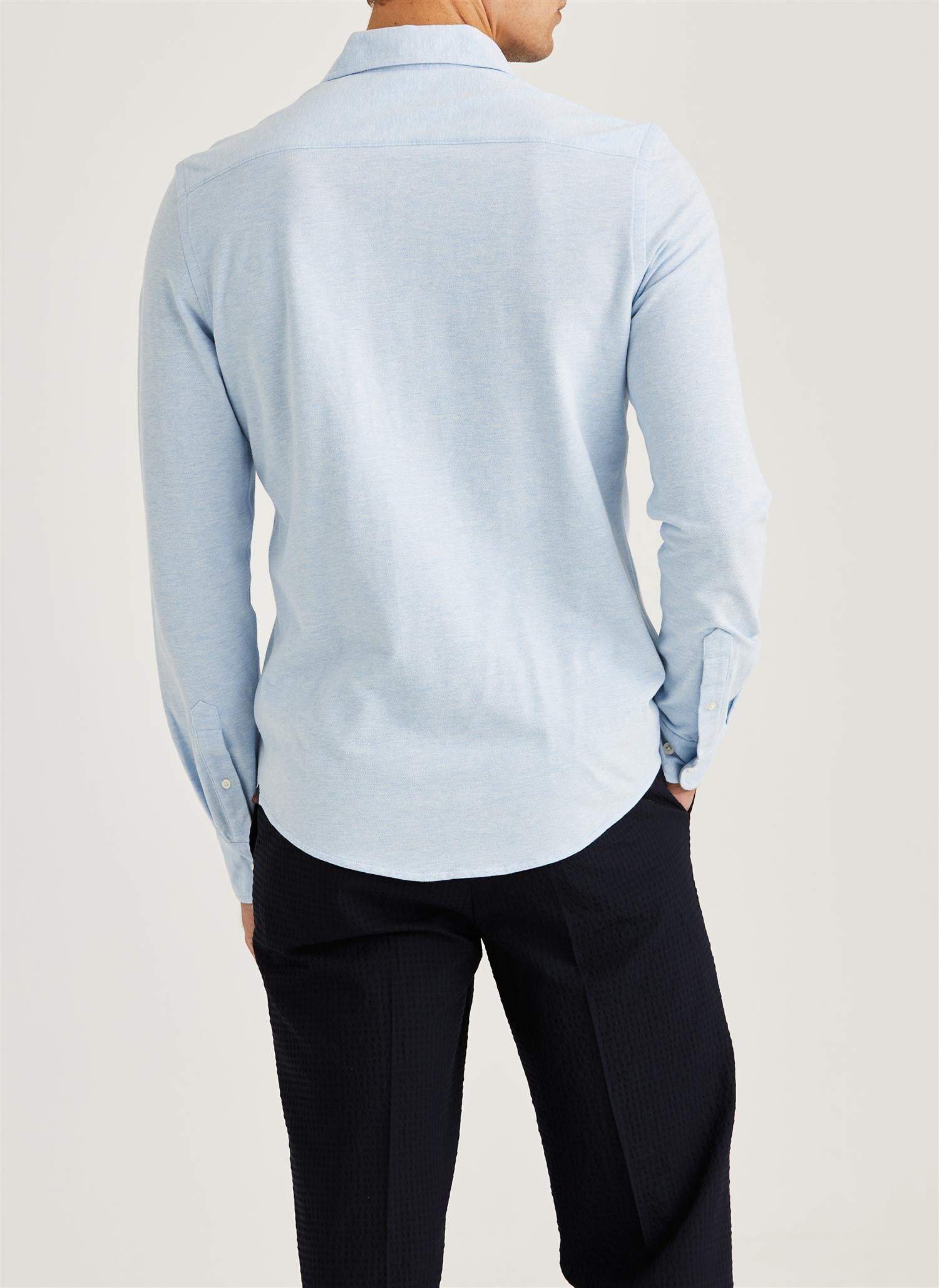 Camden Piqué Shirt - Light Blue