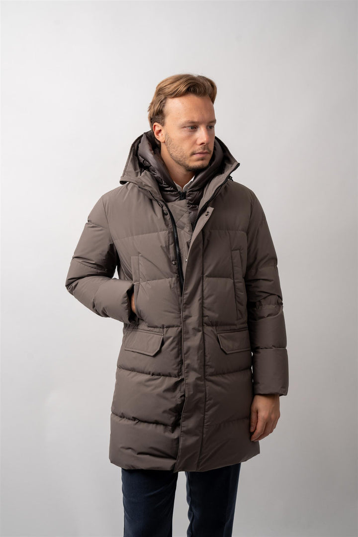 Man Down Coat - Brun