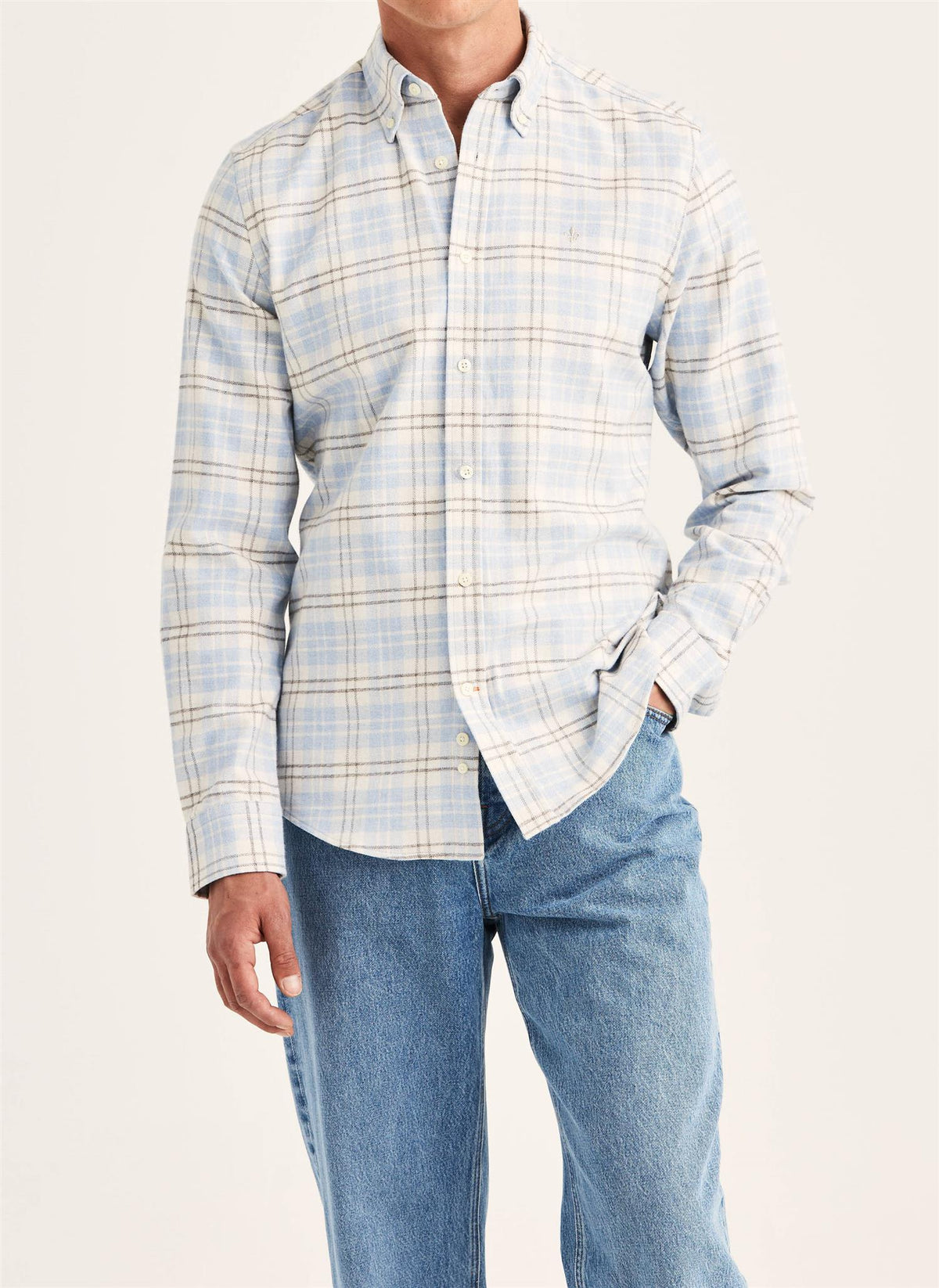 Flannel Mouliné Shirt Slim
