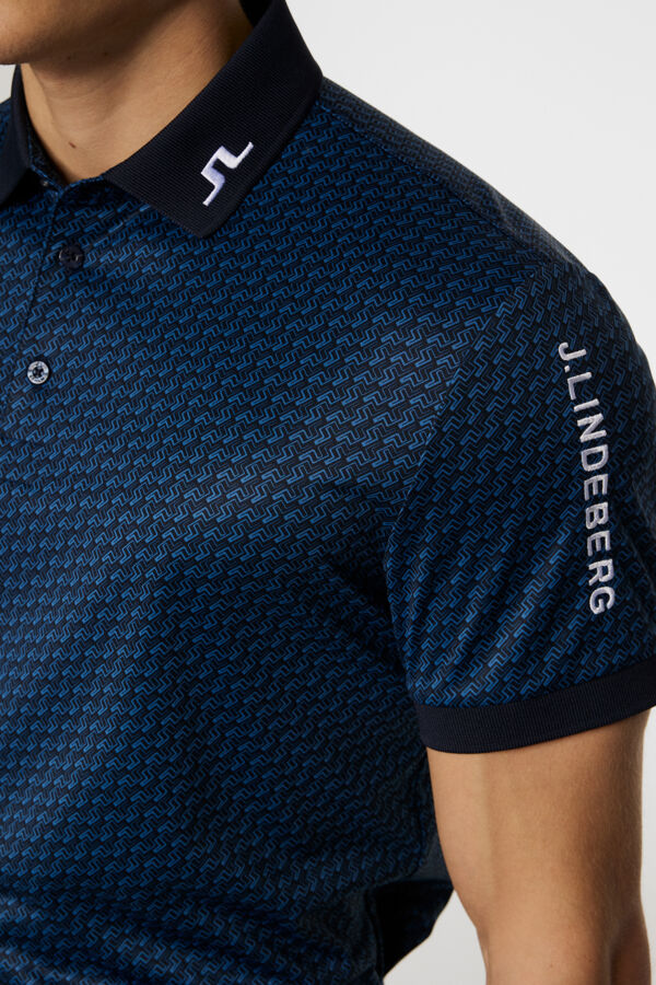 Tour Tech Print Polo - Navy