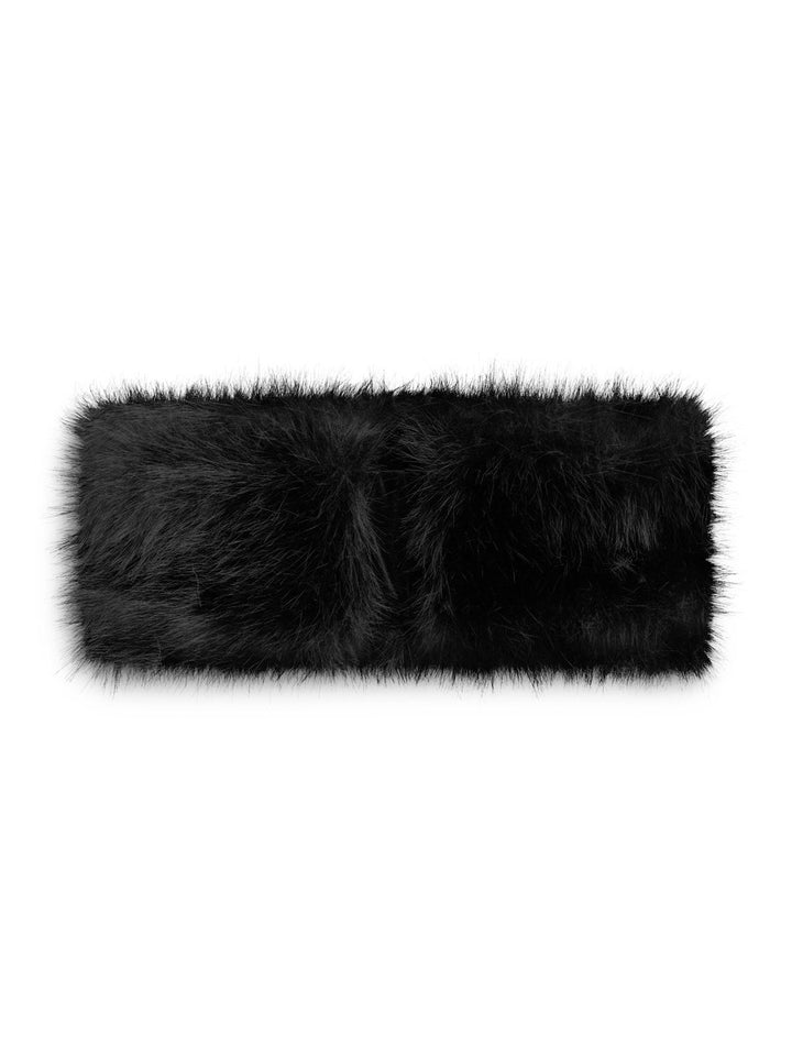 Mia Fake Fur Headband Black