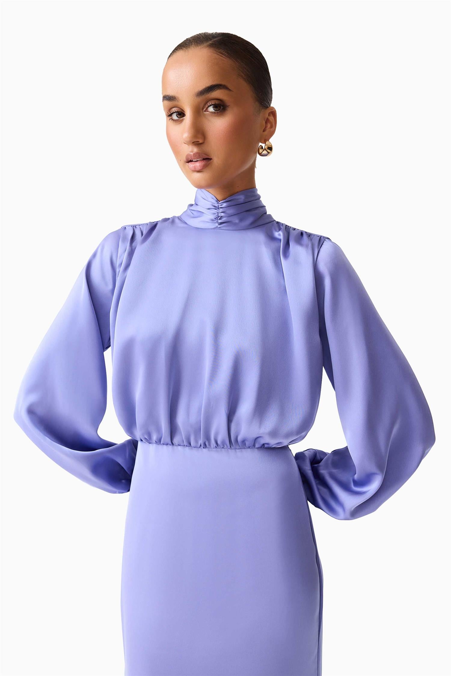 Jacinta Long Sleeve Gown Blue