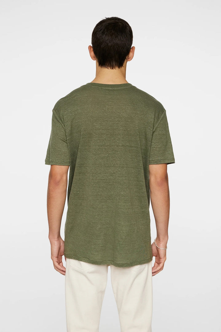 Coma Linen Tee - Oliven