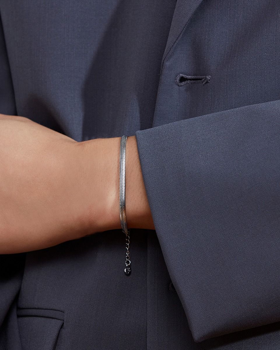 Herringbone Bracelet Steel