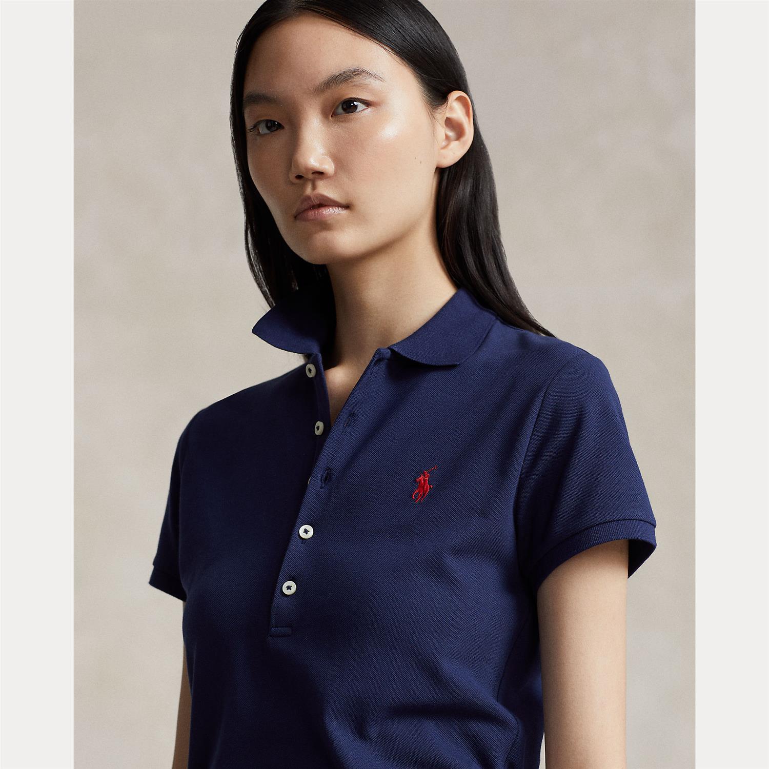 Slim Fit Stretch Polo Shirt Navy
