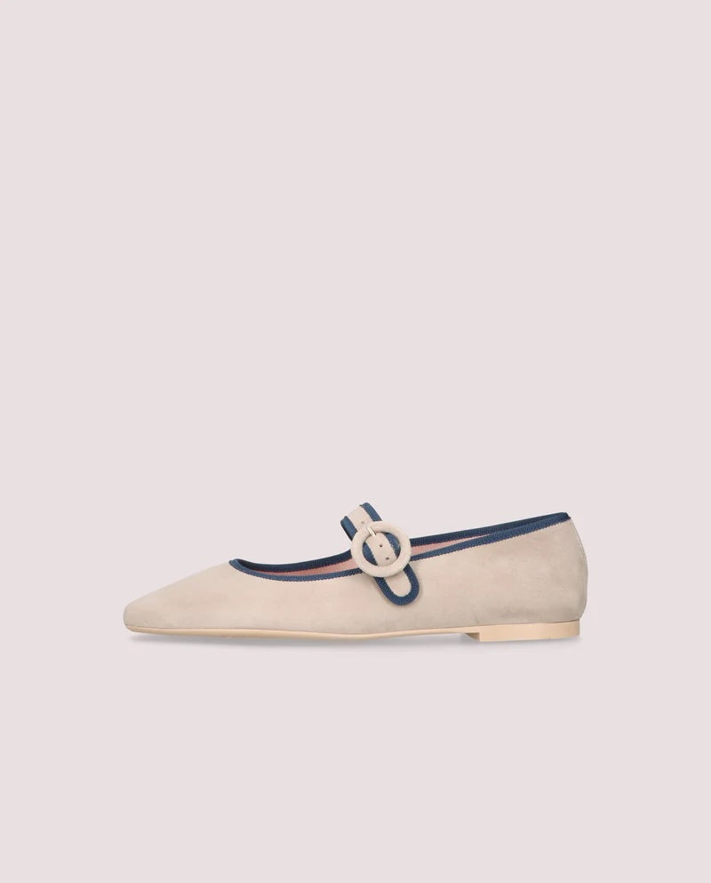 Camille Ballerina Soft Beige Suede