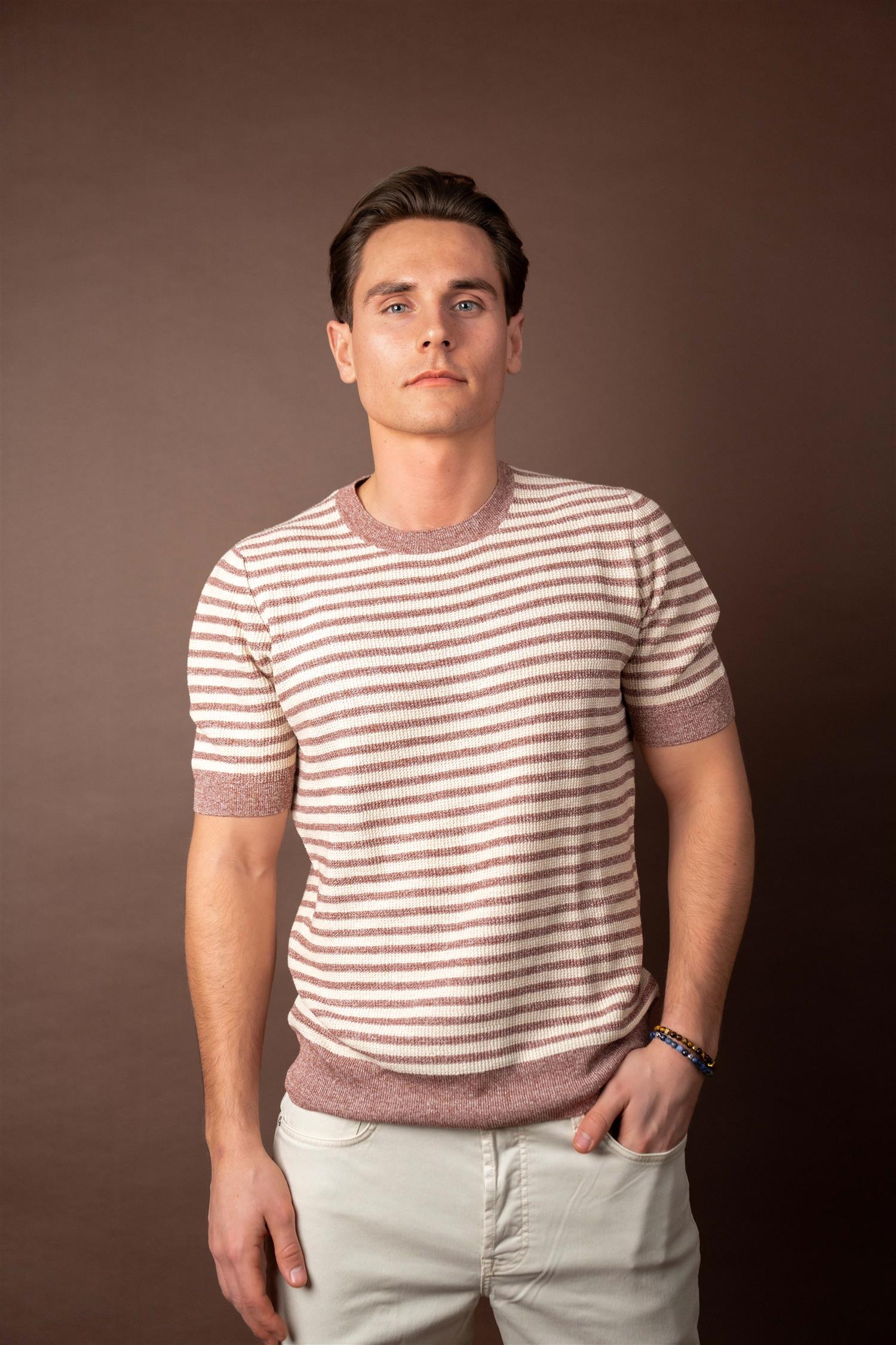 Striped T-shirt - Rust