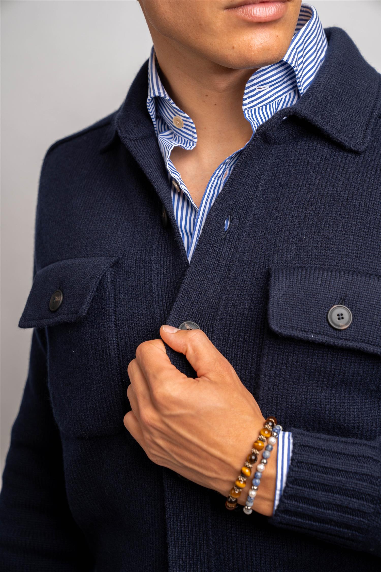 Cardigan Buttons - Navy