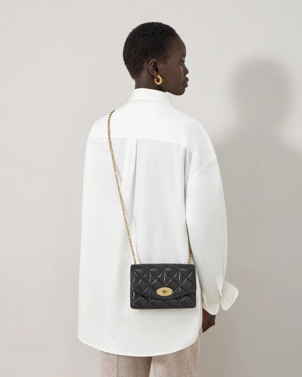 Small Darley Black Quilted Nappa