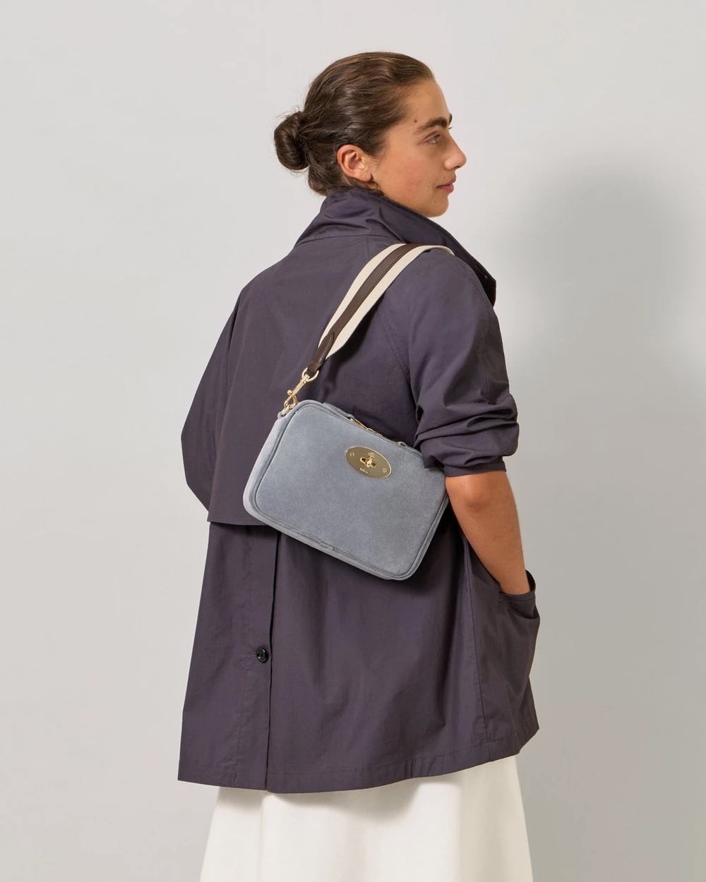 Darley Camera Bag Foggy Grey Suede