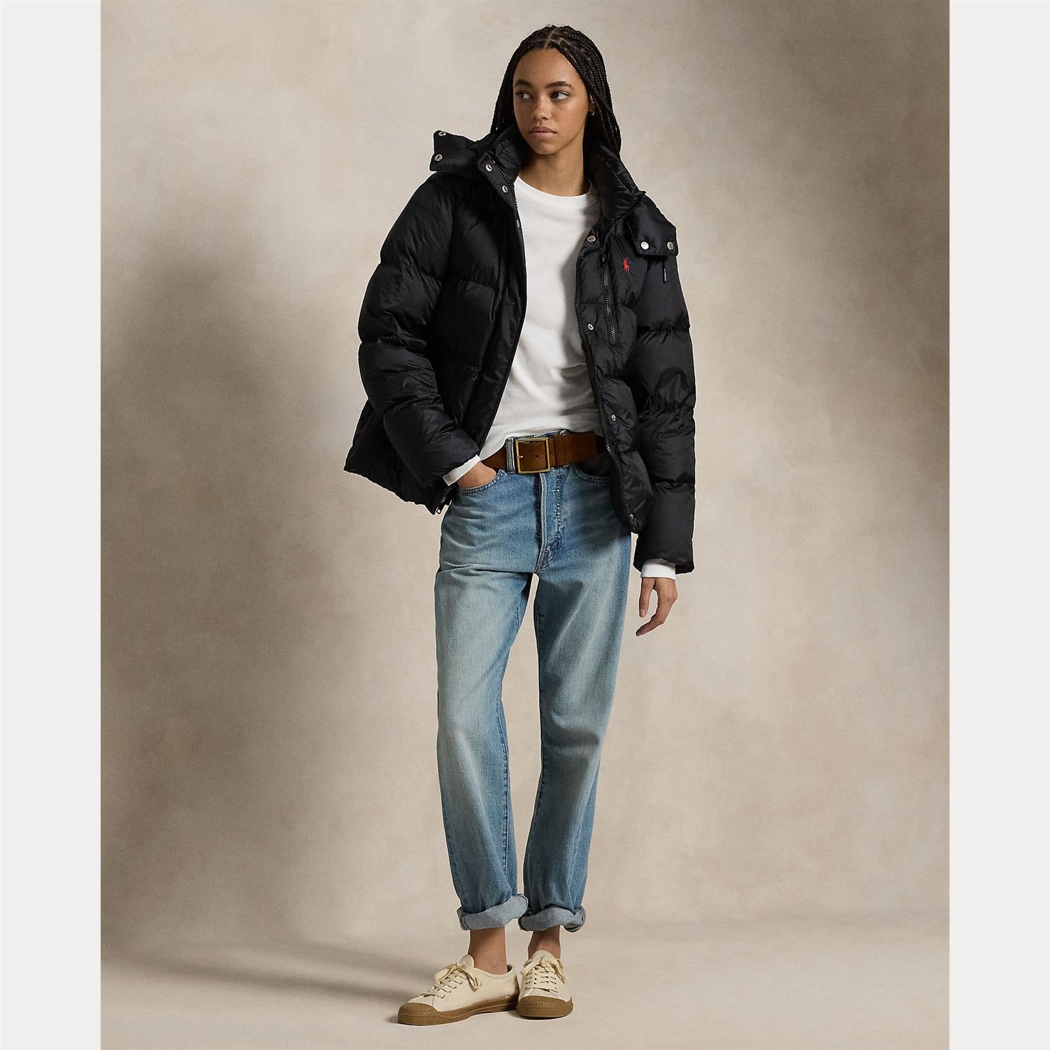 Water-Repellent Quilted Down Jacket