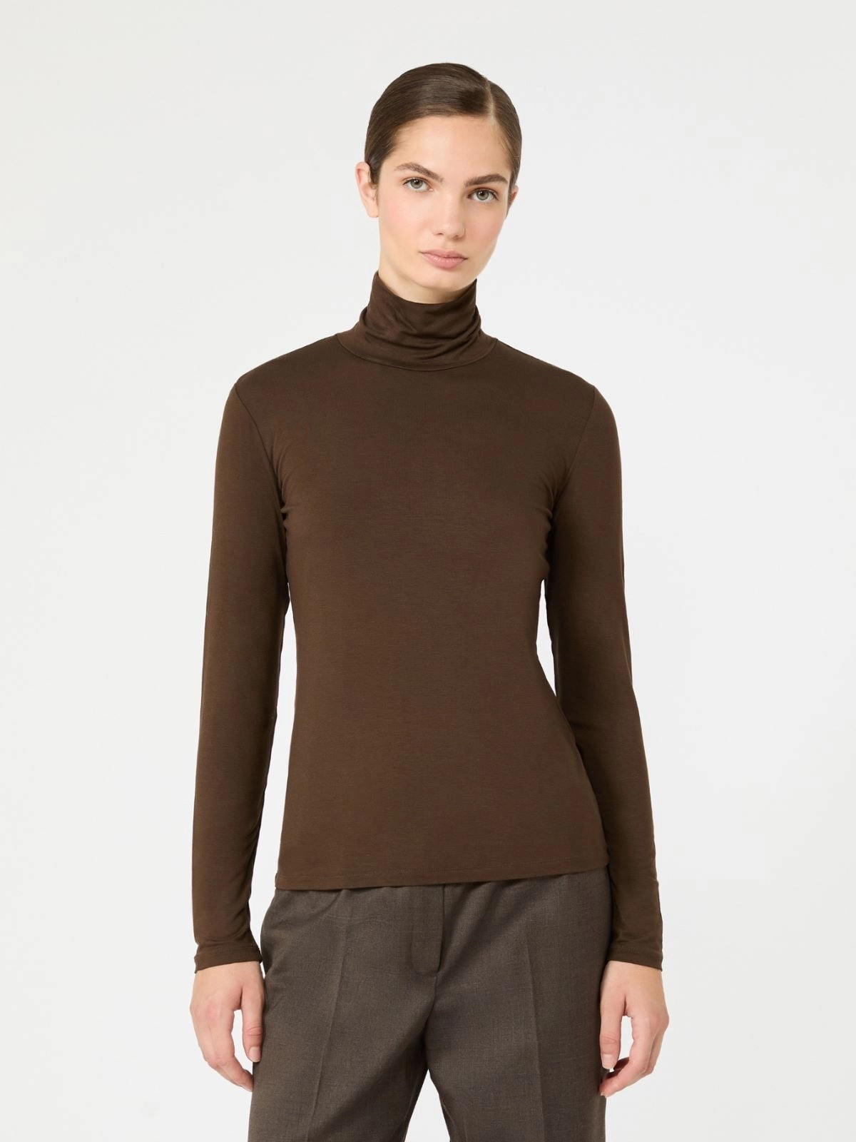 Slim-fit top - Dark Brown