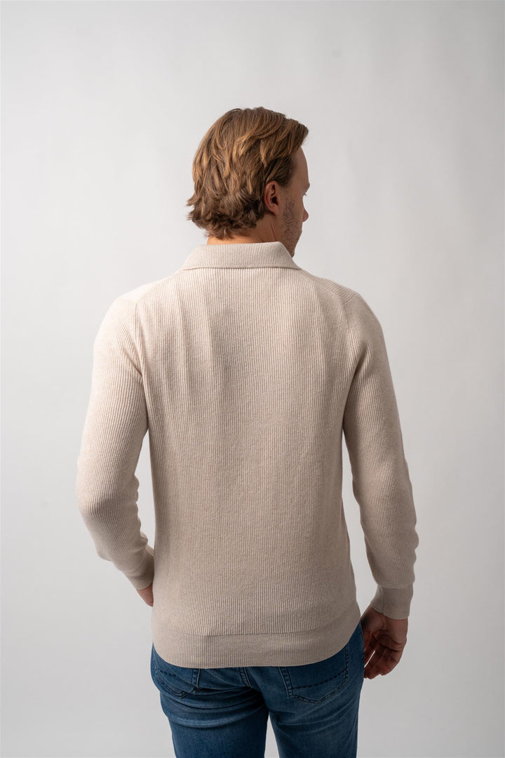 Polo Long Sleeve Cashmere - Beige