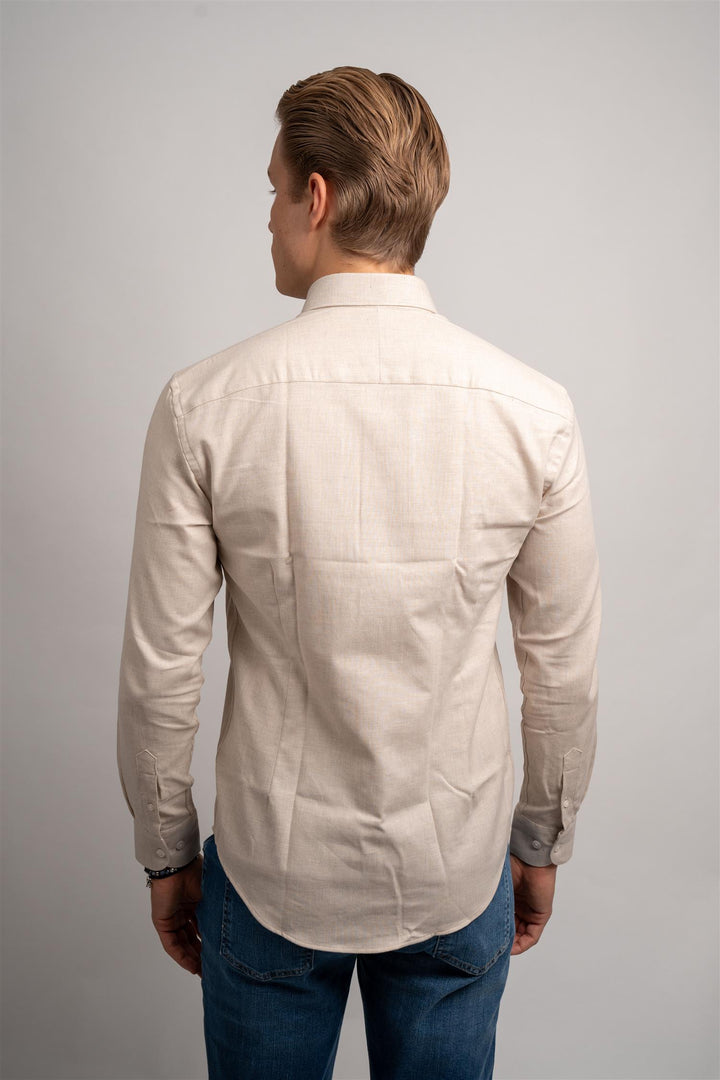 Rustic Flannel Shirt - Sand