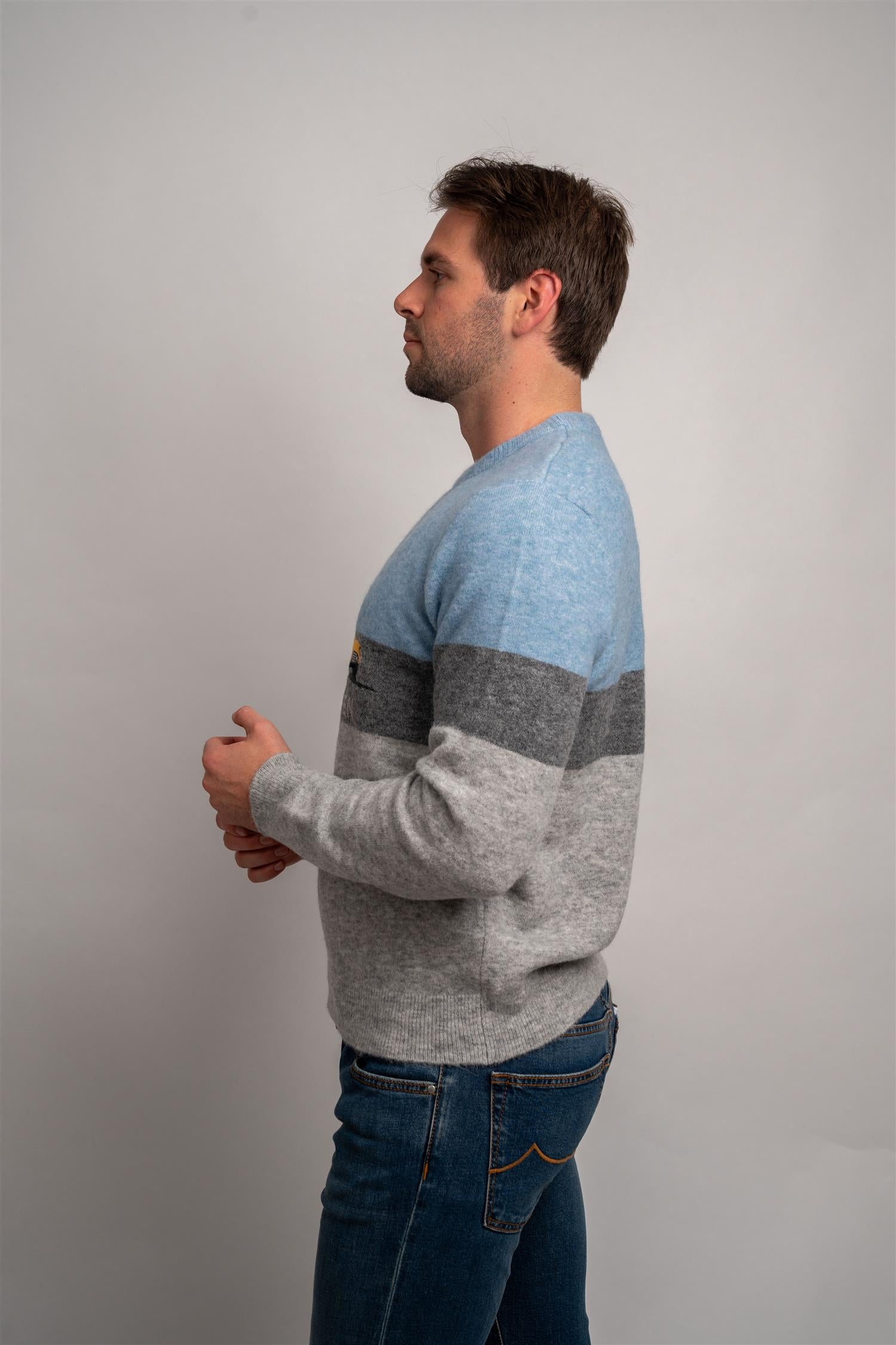 Crewneck Milano-Cortina - Grey/Light Blue