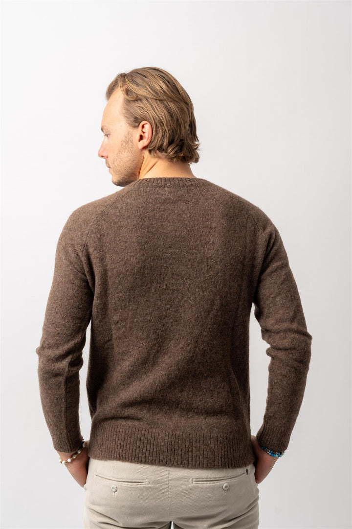 FUZZY O NECK Brun