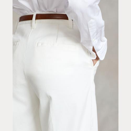 Wide Chino Cropped Flat Front