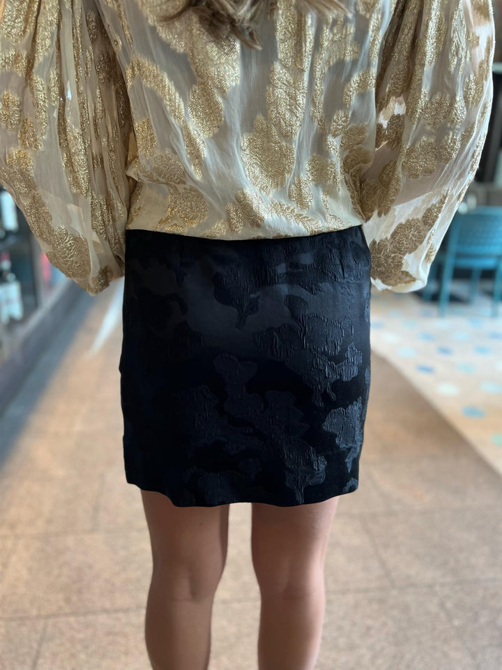Silk Jacquard Mini Skirt