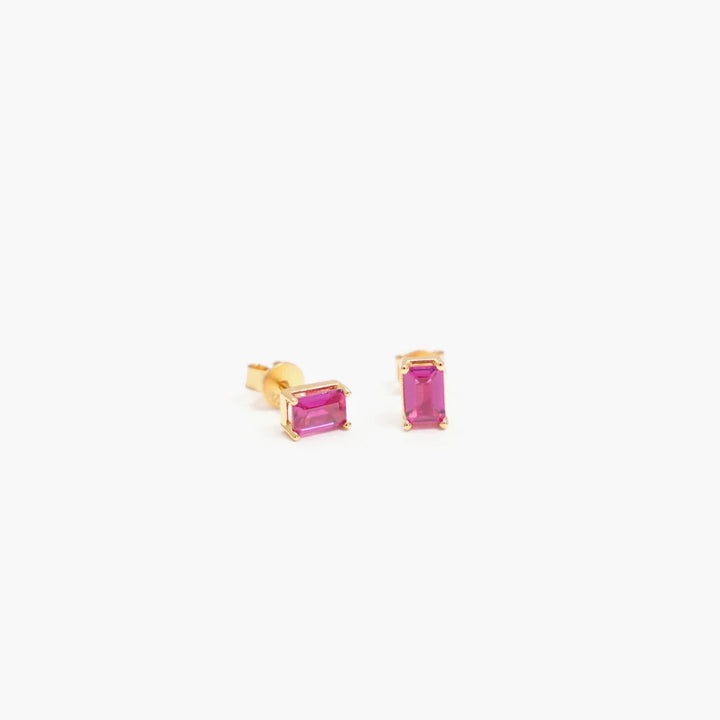 Colorful Studs Pink Gold