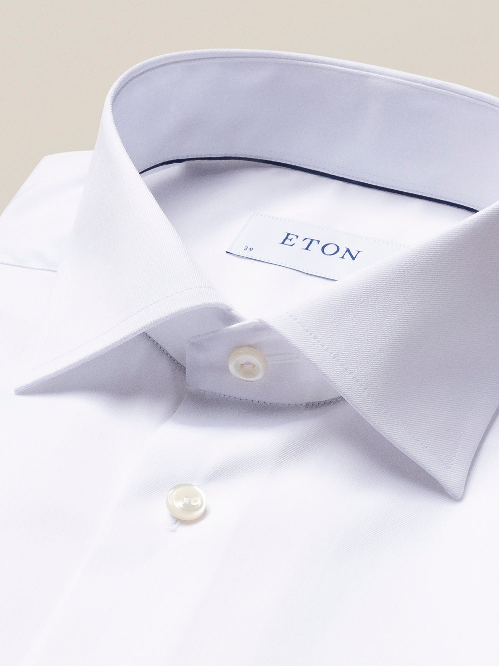 Slim White Signature Twill Shirt - French Cuff