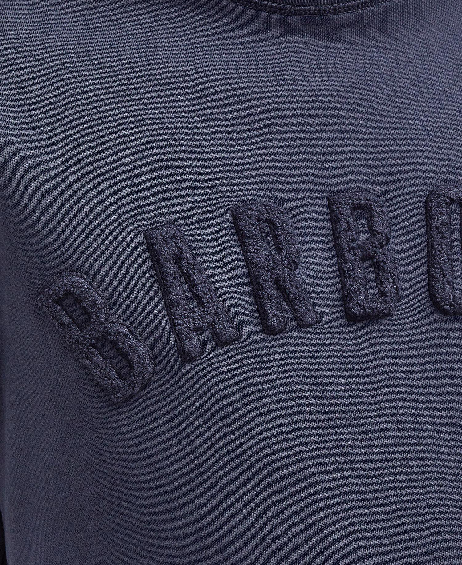 Washed Prep Logo Crew Navy