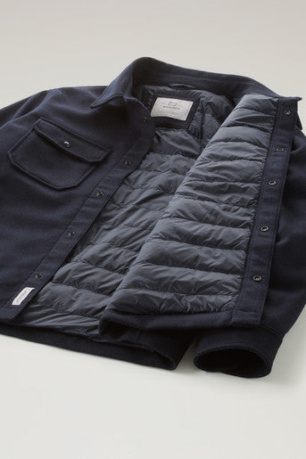 Alskan Wool Overshirt Navy