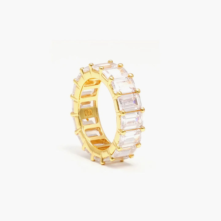 Chunky Colorful Ring White Gold