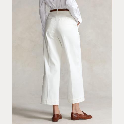 Wide Chino Cropped Flat Front