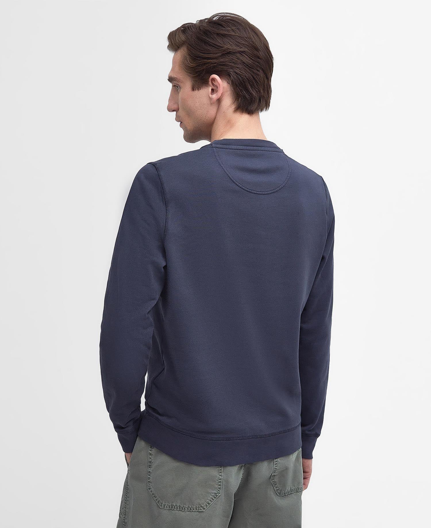 Washed Prep Logo Crew Navy