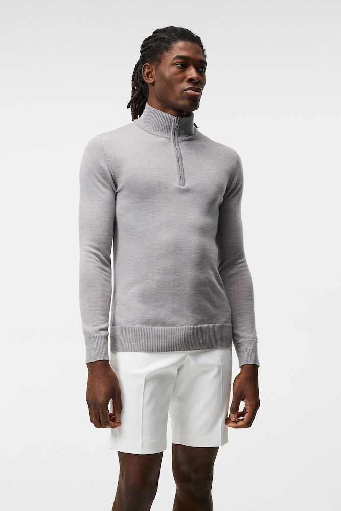 Kian Zipped Golf Sweater Grey